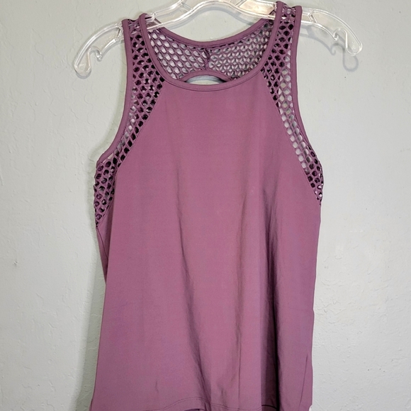 Yogalicious Tops - Yogalicious purple  Laser Cut Out Tank Top S
